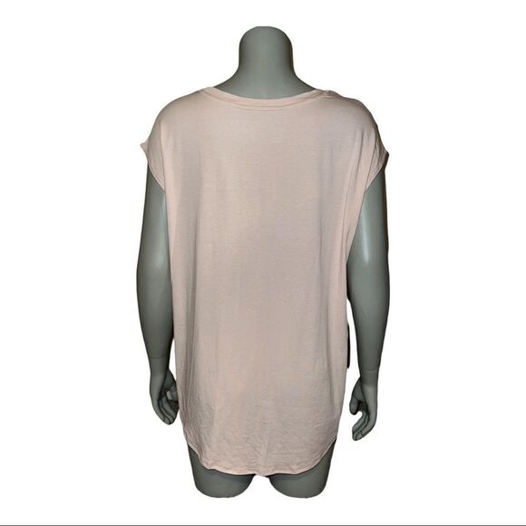 DKNY Sport Pink Rainbow Striped Logo Tank Top Women's Medium NWT - Picture 3 of 8